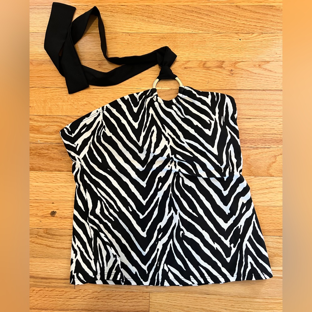 Zebra Pattern with Halter Neck